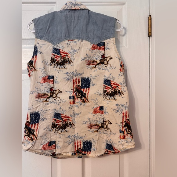 Legacy Falls For Her Western Rodeo Cowgirl Sleeveless Top Size large - Picture 6 of 13